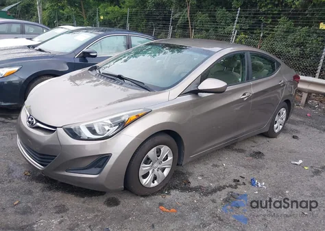 2016 Hyundai Elantra Se из США, поврежденный, VIN 5NPDH4AE3GH776647